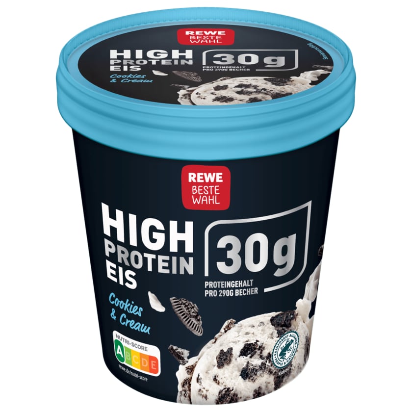 REWE Beste Wahl High Protein Eis Cookies & Cream 500ml